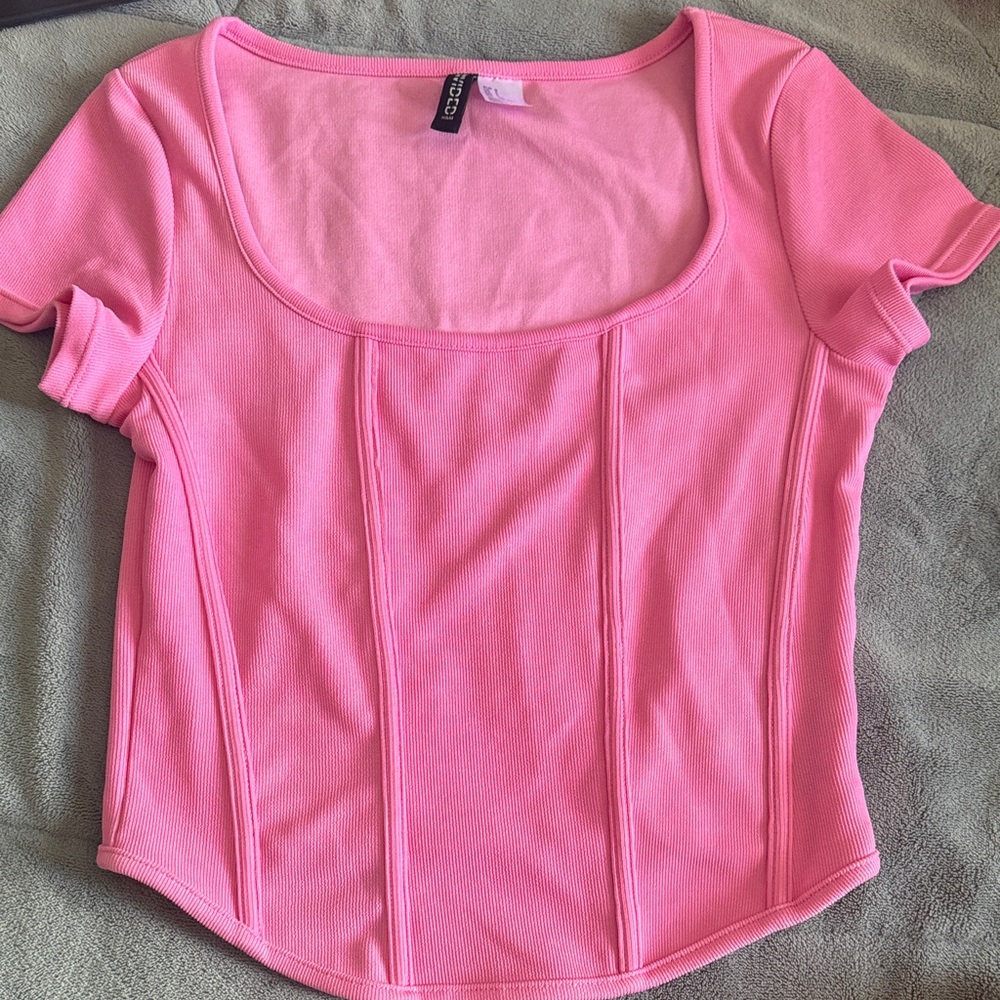 H&M Pink Bodysuit Top